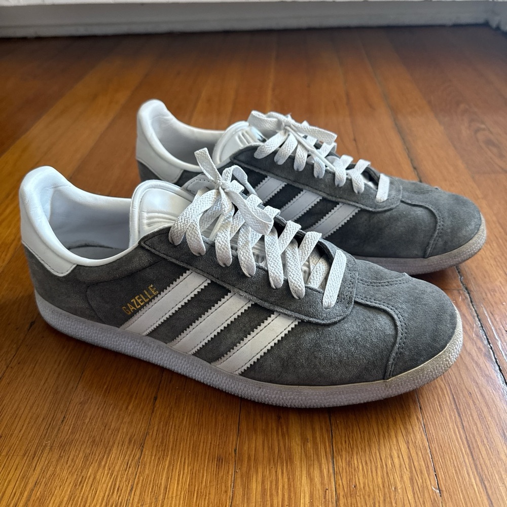 Adidas Gazelle Gray and White Men's Sneakers